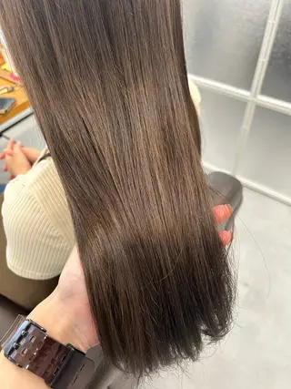 ロング カラー 後藤紗英/髪質改善 /オリーブベージュのヘアスタイル