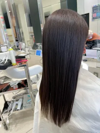 ロング ☃️顔周りレイヤー グレージュSHUTOのヘアスタイル