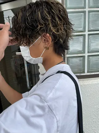 ショート カラー パーマ メンズ JIEN MIUのヘアスタイル