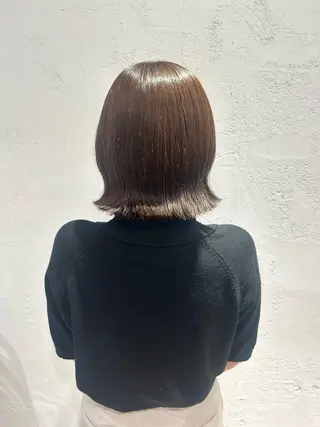 ミディアム カラー ♛︎ きっか ♛︎ ヘアアレンジ🩵のヘアスタイル