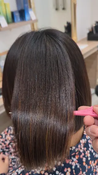 ミディアム 鶴見で縮毛矯正なら 田中 瞬のヘアスタイル