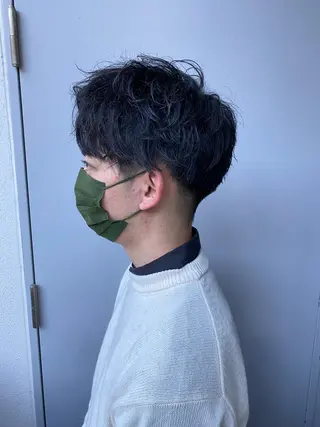 ショート パーマ メンズ 🟦ニュアンス/メン ズパーマ横浜🟦のヘアスタイル
