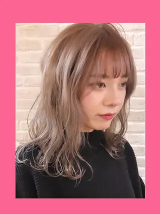 ミディアム カラー hair salon Ranun髪質改善のヘアスタイル