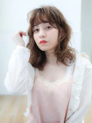 ミディアム カラー パーマ×ウルフカット koya☆のヘアスタイル