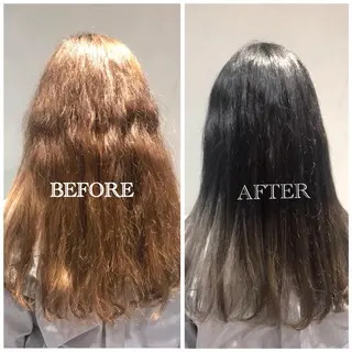 ロング カラー オリーブ透明感カラー 表参道/MIKUのヘアスタイル