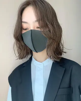 ミディアム カラー hub hair レイヤー/透明感のヘアスタイル