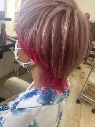 ショート カラー メンズ ルプラボウ 石黒よう子のヘアスタイル