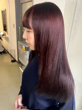カラー Sherry/R 三川町 ayakaのヘアスタイル