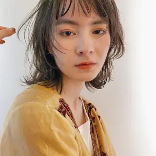 ミディアム カラー パーマ ヘアアレンジ メンズ キッズ ネイル マツエク・マツパ モリモト サナのヘアスタイル