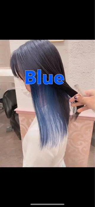 ミディアム ブリーチなしダブル カラー縮毛矯正　下野のヘアスタイル