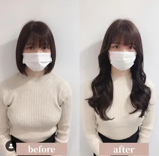 カラーとエクステ 🌟エクステのヘアスタイル