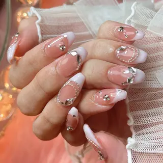 ネイル 23時まで❤︎韓国、 ワンホンネイルのネイルデザイン