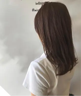 セミロング カラー ヘアアレンジ 福壽 優奈のヘアスタイル