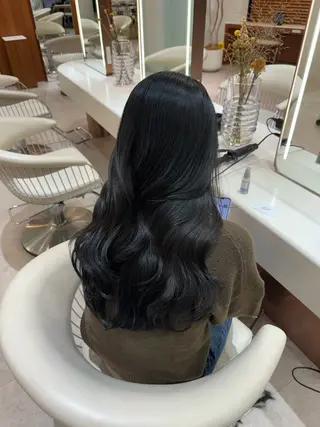 セミロング カラー 韓国レイヤー🇰🇷 韓国研修◎渋谷カイトのヘアスタイル