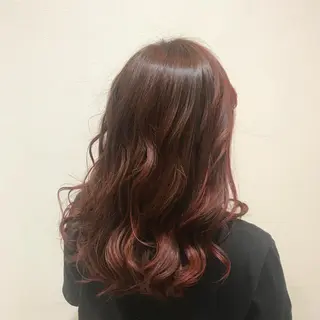 ロング カラー 阿部 響香のヘアスタイル