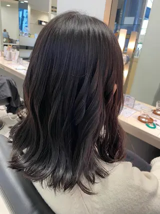 ミディアム カラー クロスパーマ/うる艶 カラー/Kurumiのヘアスタイル