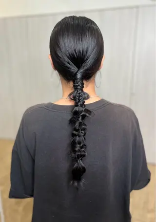 ヘアアレンジ デザインカラー/ ブリーチ/コーンロウのヘアスタイル