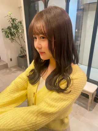 セミロング カラー riria/ボブ /ブラウンカラー🎀のヘアスタイル