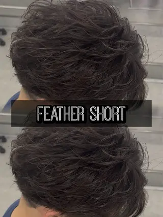 パーマ メンズ センターパート/フェ ザー🔥SHUYAのヘアスタイル