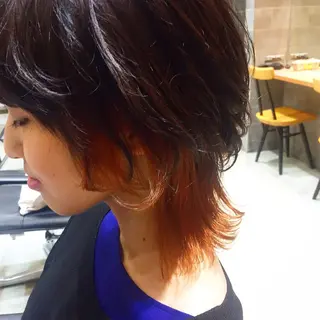 ミディアム カラー ワタベ ハヤト/ トップデザイナーのヘアスタイル