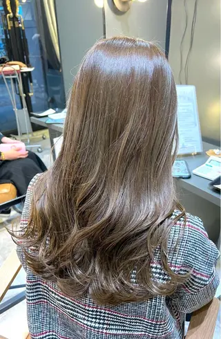 ロング 酸性ストレート/ブリ ーチなし/中村 匠のヘアスタイル