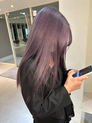 ロング カラー ダメージレスブリーチ HIROSHIのヘアスタイル