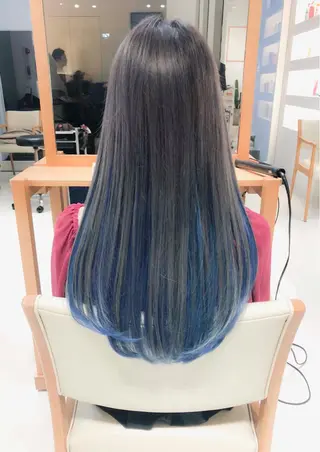 ロング カラー ヘアアレンジ モテ髪透明感❤️ デイズヘアカラーのヘアスタイル