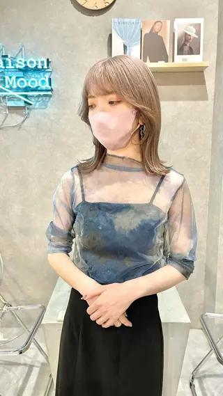 ミディアム カラー mood tatemachiのヘアスタイル