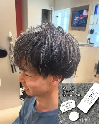 ショート カラー メンズ 長屋 裕也のヘアスタイル