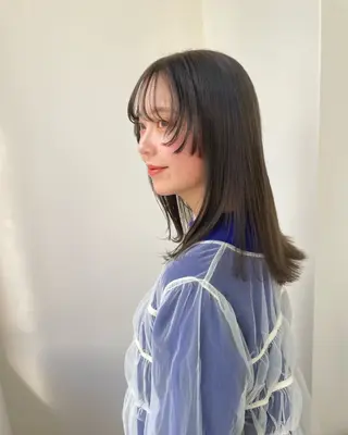 ミディアム カラー sherry/R所属・sherry/R 三川町　川口真里奈のヘアスタイル