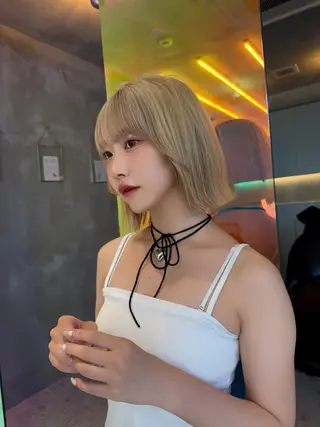 ミディアム カラー Lond strada 心斎橋所属・🍀小川大輔🍀 ボブ/ブリーチ🥇のヘアスタイル