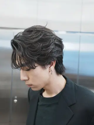 ショート パーマ メンズ 菅野 智敬のヘアスタイル