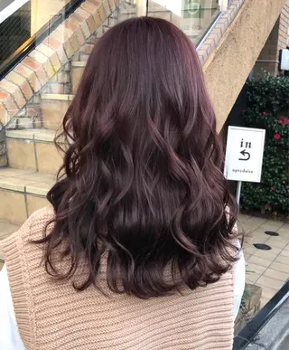 ミディアム カラー パーマ ヘアアレンジ 八巻 晴香のヘアスタイル