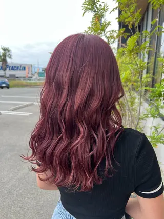 セミロング カラー 小池 夏美のヘアスタイル