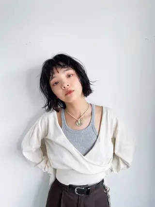 セミロング パーマ カラー CEINE OURのヘアスタイル