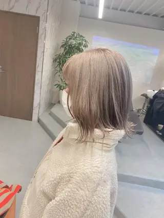 ミディアム カラー ハイトーン×似合わせ 🌱中川慎之介のヘアスタイル