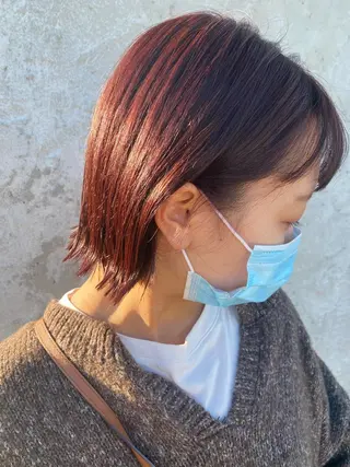 ショート カラー ami🍑艶カラー/ 髪質改善/透明感のヘアスタイル