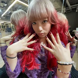 ロング カラー 花香竜太/エクステ /ハイトーンカラーのヘアスタイル