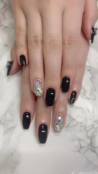 ネイル はな💎ネイル ワンホン、長さ出しのネイルデザイン