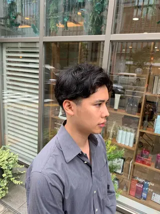 ショート メンズ ‪🌿パーマ大好評 メンズヘア🌿ワタルのヘアスタイル