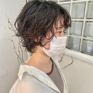 ショート パーマ YUKO/ 似合わせ韓国風パーマのヘアスタイル
