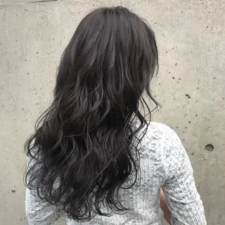 ロング カラー ヘアアレンジ 韓国レイヤー/ミルク ティー🟤高橋　暖のヘアスタイル