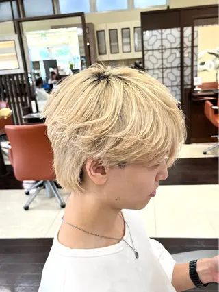 ショート カラー メンズ AROH  men's cut&men's perm 船橋店所属・🧊メンズ特化🧊 高木航希のヘアスタイル