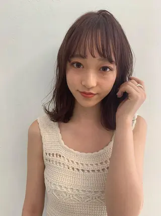 ミディアム カラー マツエク・マツパ ハイトーン&暗髪🔥 表参道二刀流マエダのヘアスタイル