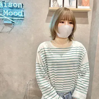 ミディアム mood tatemachiのヘアスタイル