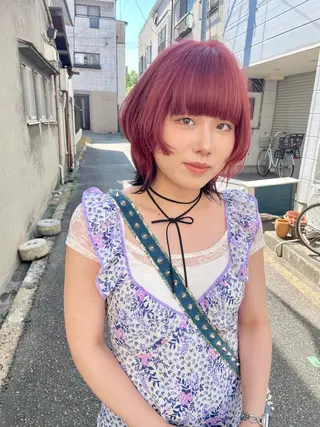 ミディアム カラー パーマ ヘアアレンジ メンズ tatsumi/ボブ ウルフ/レイヤーのヘアスタイル