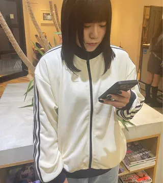 セミロング 透明感ニュアンス 柔らかstyle🤍のヘアスタイル