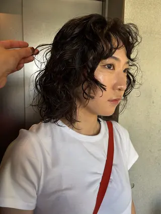 ミディアム パーマ トレンドボブ /ミリヤのヘアスタイル