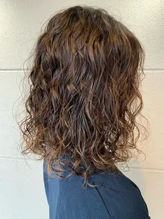 ミディアム パーマ レイヤー/韓国風/ 縮毛矯正/沖谷航のヘアスタイル