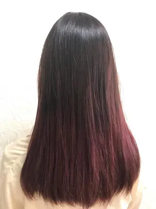 セミロング カラー ブリーチ/髪質改善/ レイヤー/YUTO‎のヘアスタイル